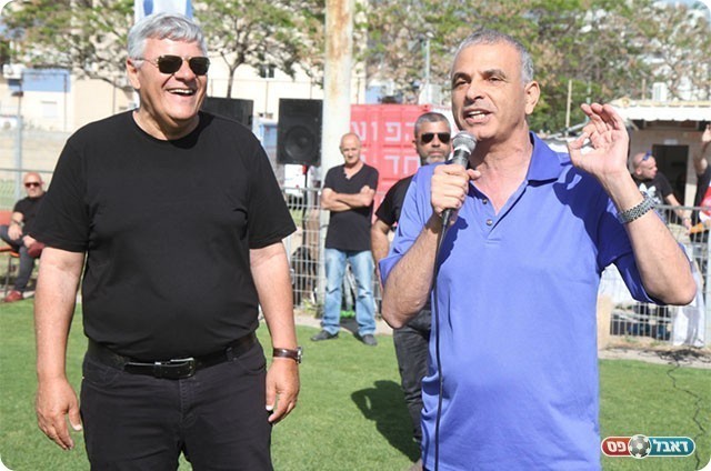 השר משה כחלון יחד עם ראש העיר צביקה גנדלמן (שלומי גבאי)